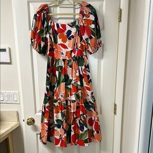 Floral Vince Camuto Puff Sleeve Dress
